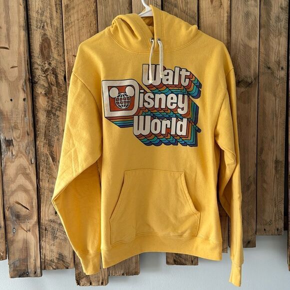 Disney Tops - Walt Disney World Theme Park‎ Exclusive Hoodie Retro Yellow Size Medium